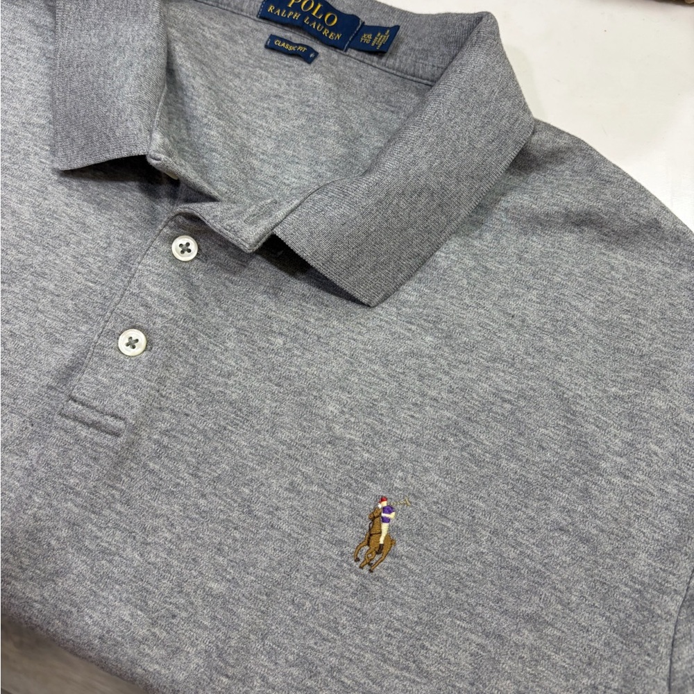 Polo Ralph Lauren Classic Gray Polo Shirt - Picture 5 of 11